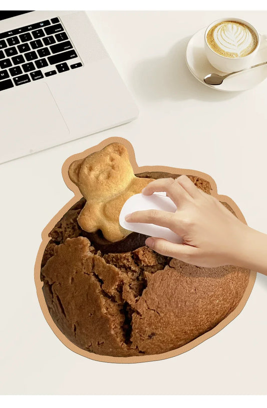 Cute Dessert-Shaped Leather Mouse Pad