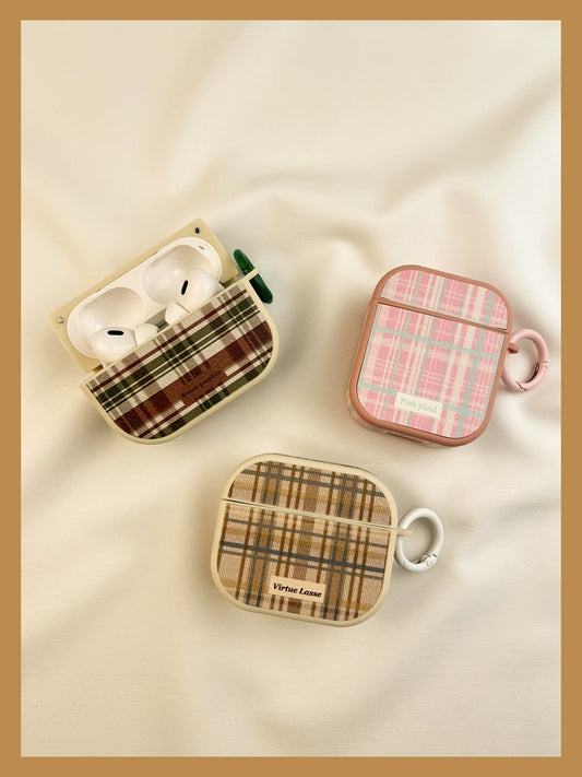 Plaid Pattern AirPods Case