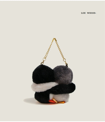 Animal Hugging Plush Keychain
