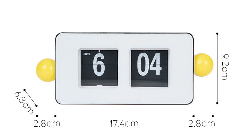 Retro Flip Clock with Ball Accents