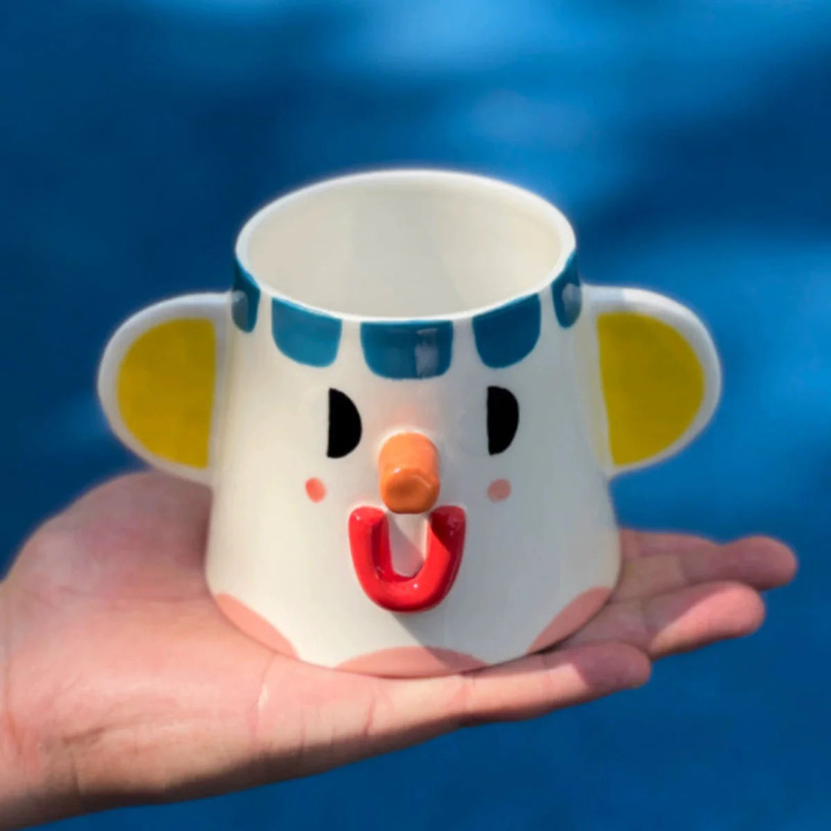 Wavy Stripe Ceramic Teapot