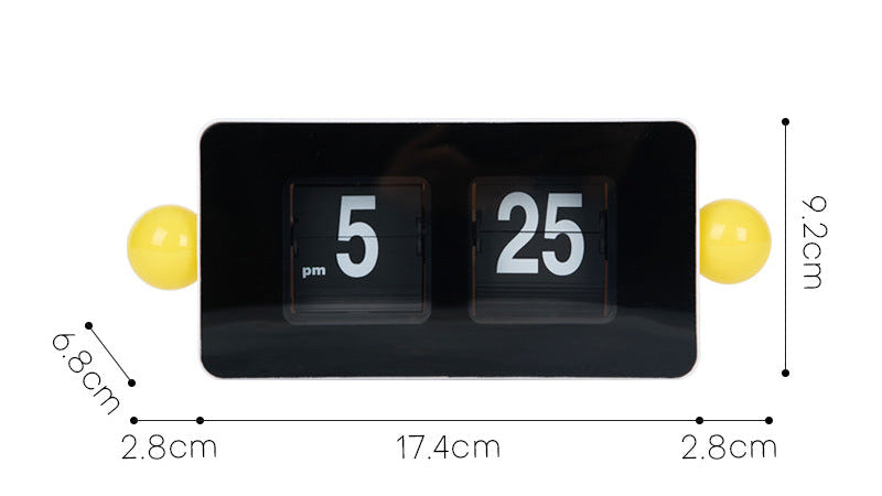 Retro Flip Clock with Ball Accents