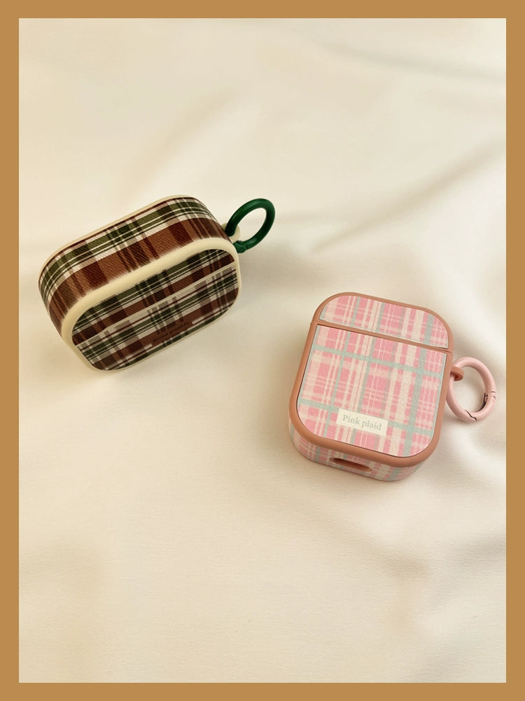 Plaid Pattern AirPods Case