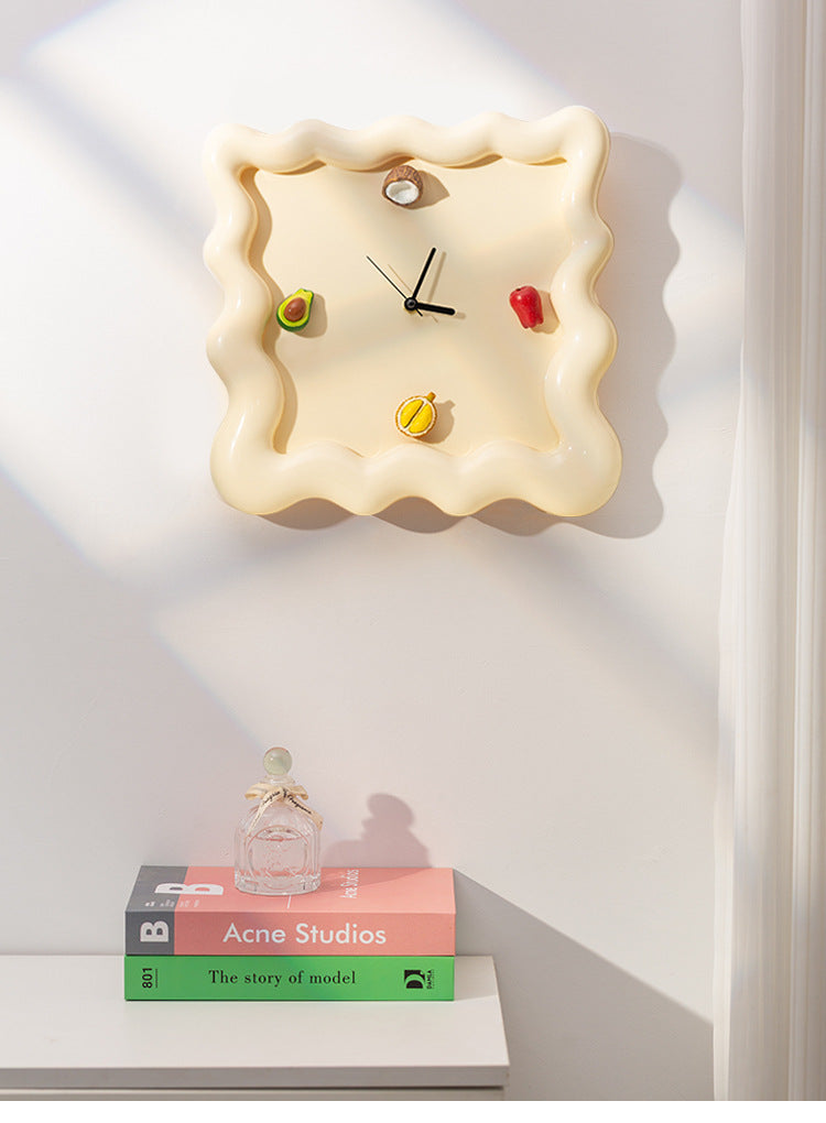 Fruit Accent Cream Wall Clock