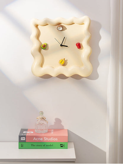 Fruit Accent Cream Wall Clock