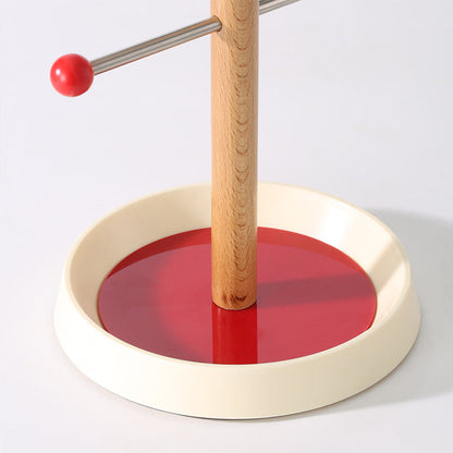 Retro Tree-Style Wooden Cup Holder