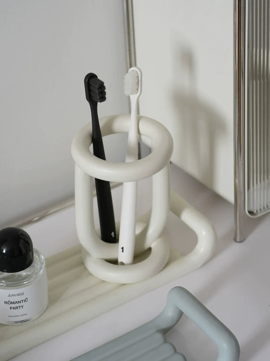 Minimalist Ceramic Toothbrush Holder