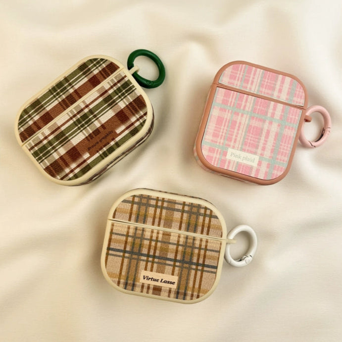 Plaid Pattern AirPods Case