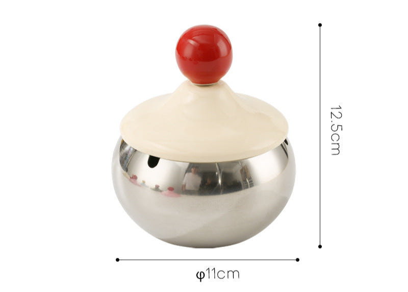 Retro Ball Stainless Steel Ashtray