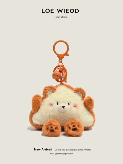 Bear Sandwich Plush Keychain
