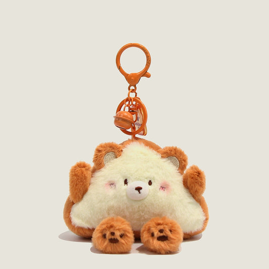 Bear Sandwich Plush Keychain