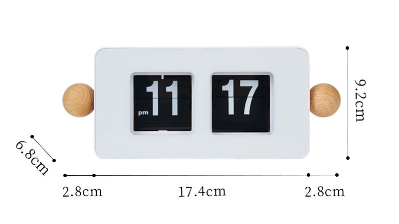 Retro Flip Clock with Ball Accents