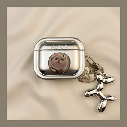 Hip Dog & Cat Pet Silver AirPods Case