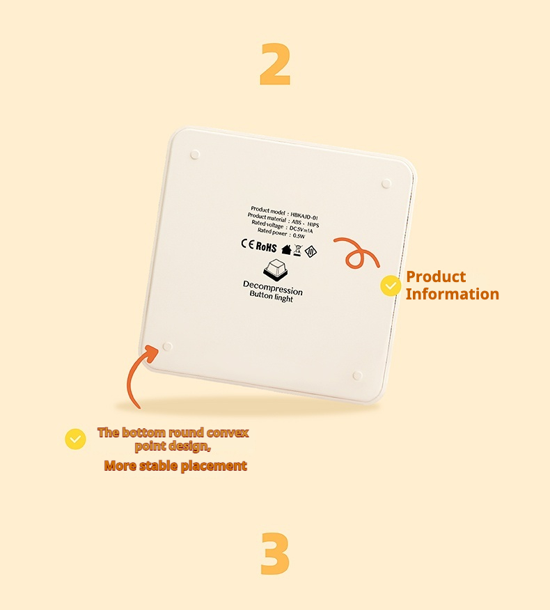 Mechanical Button Night Light – Dimmable LED Mood Lamp with Timer