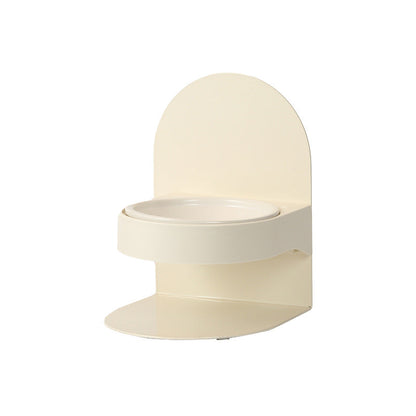 Ceramic high-foot oblique cat bowl adjustable magnetic pet bowl is not easy to overturn neck protection cats and dogs increase the height of the food bowl high neck