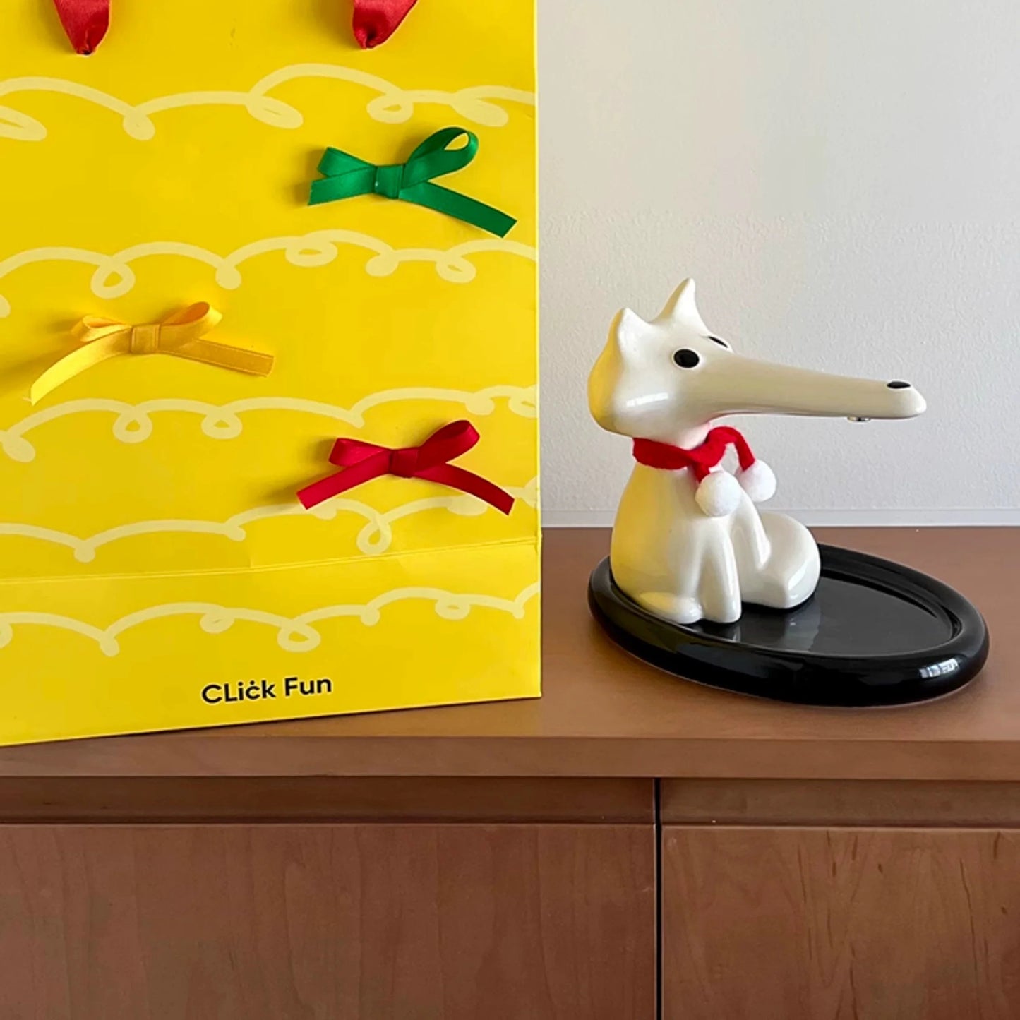 Magnetic Fox Butler Tray – Ceramic Key Holder Stand