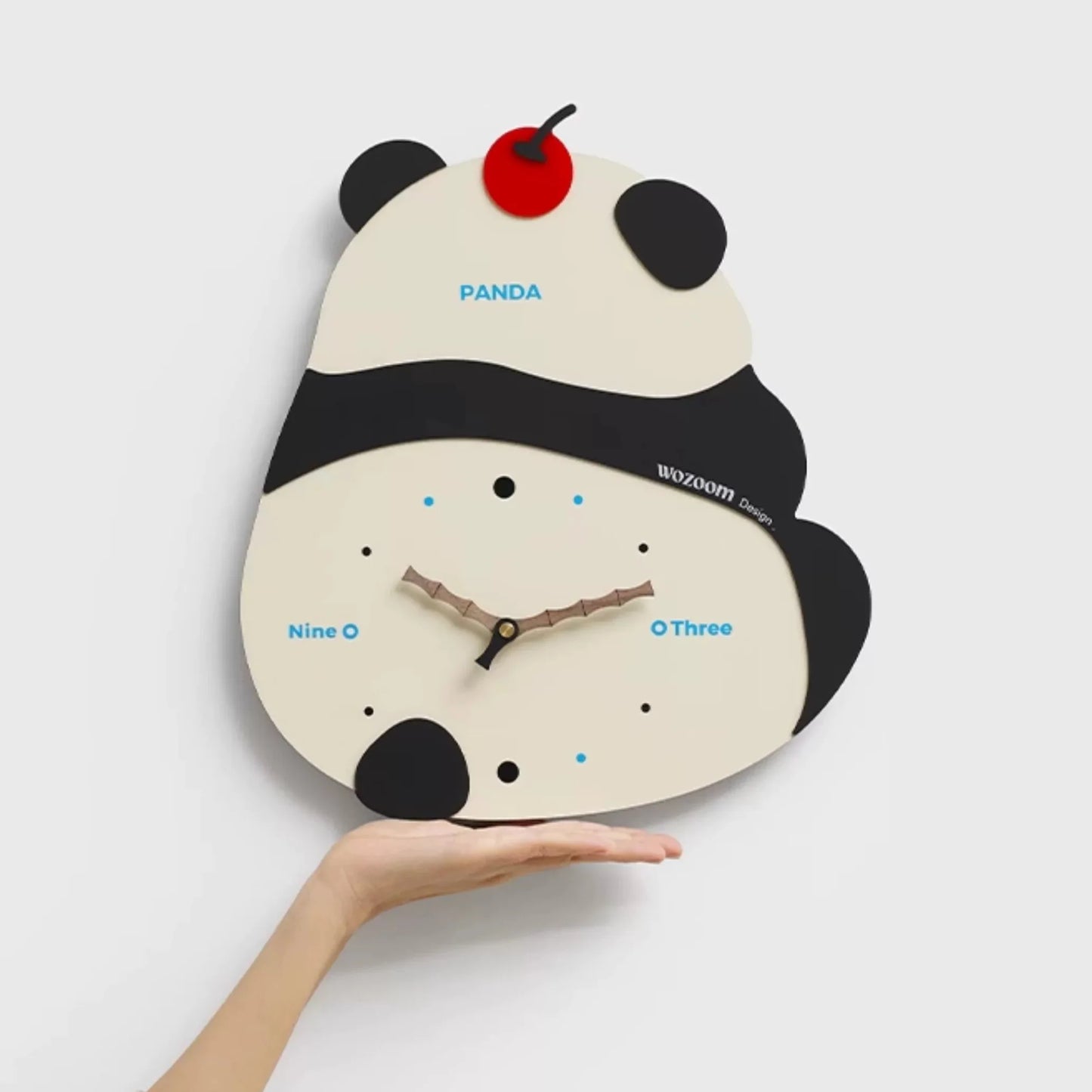 Panda Back Wall Clock