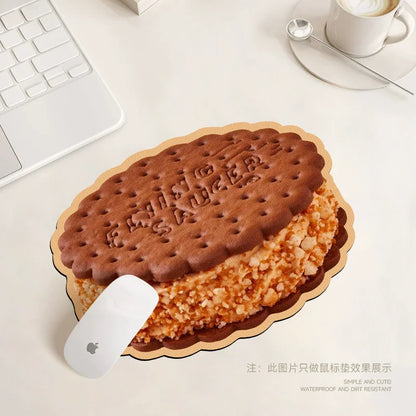 Pancake & Cookie Leather Mouse Pad