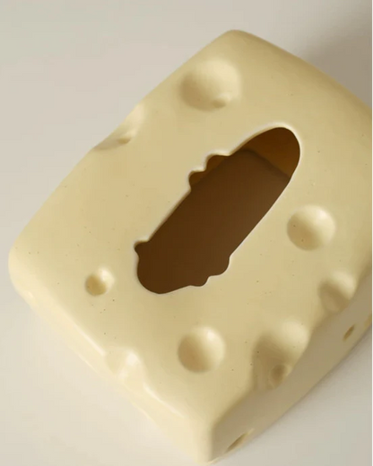 Cheese Block Ceramic Tissue Box