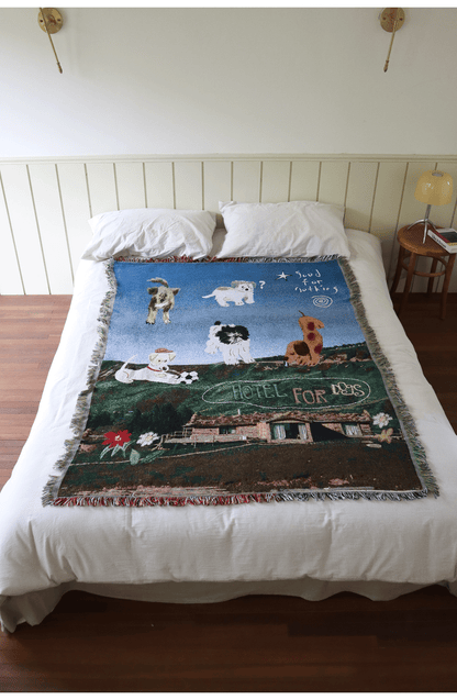 Stray Dog Knitted Blanket – Woven Tapestry Throw Rug