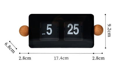 Retro Flip Clock with Ball Accents