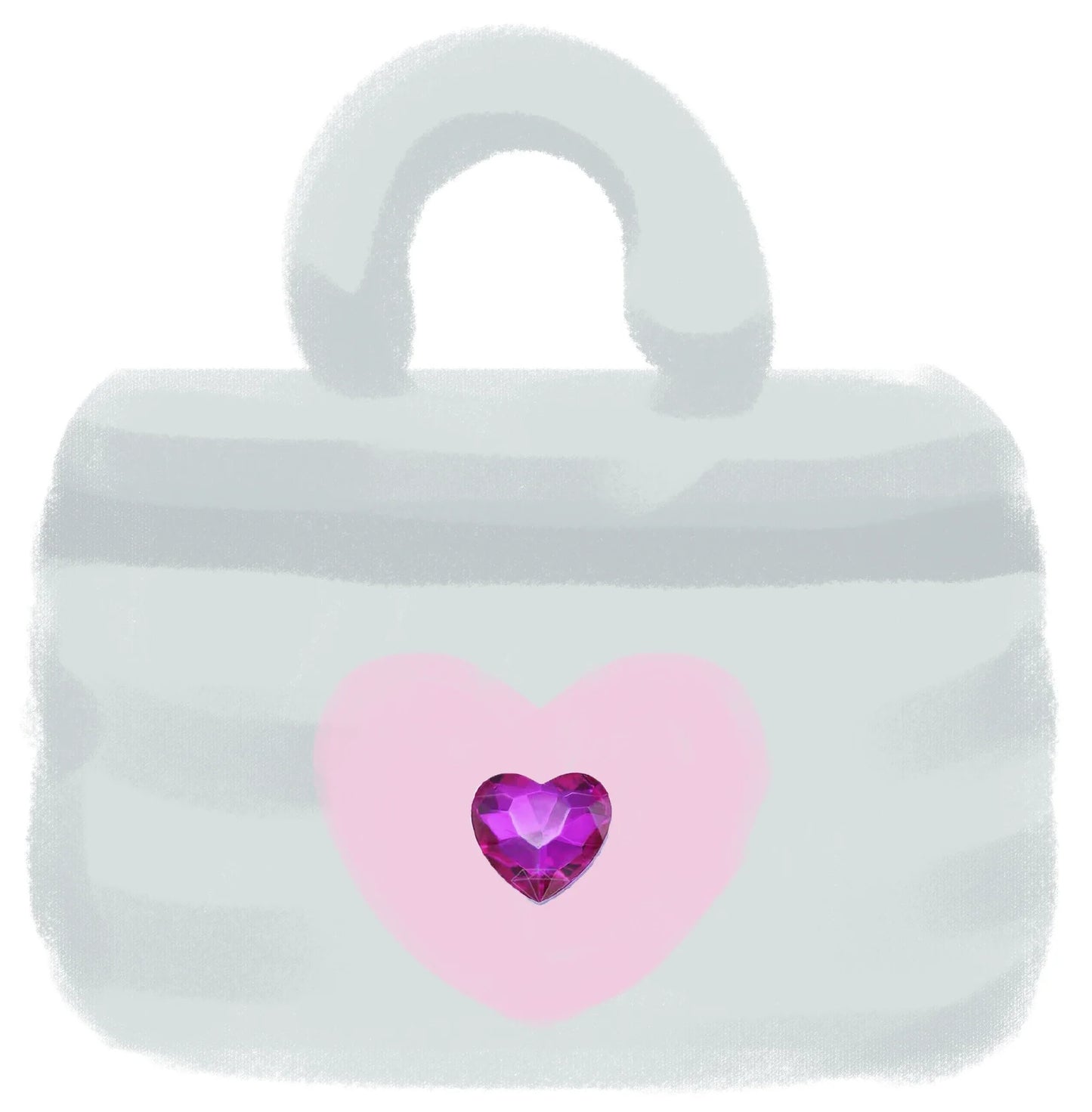 Crystal Heart Cosmetic Bag – Y2K Nylon Pouch