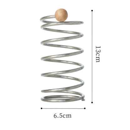Four styles of spiral holders: cherry wood, walnut wood, red ball, black ball