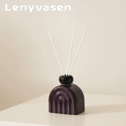 Matisse-Inspired Rainbow Ceramic Diffuser Bottle
