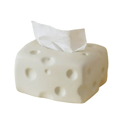 Cheese Block Ceramic Tissue Box