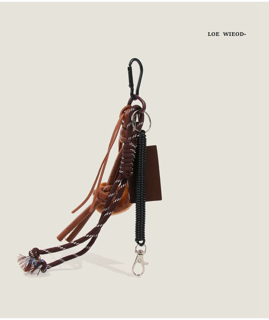 LOEWIEOD original miu bagel bread pendant, high-value ins windbag pendant, decorative couple