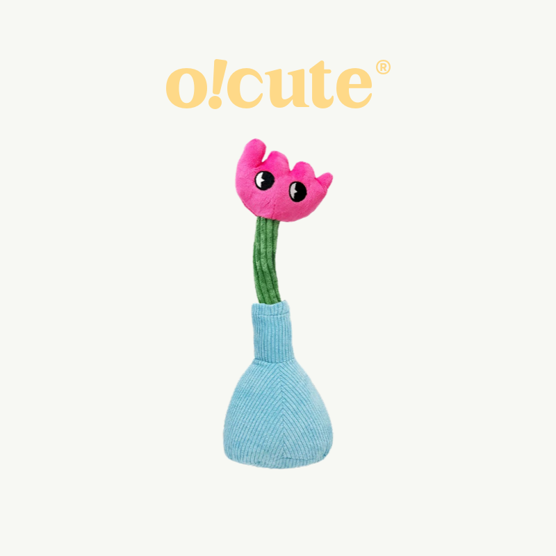 Plush Squeaky Flower Dog Toy