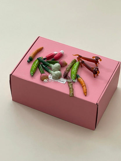 Shinymomo creative ins vegetable ornaments, chopstick rests, chopstick holders, tableware storage, bloggers, fridge magnets, gifts