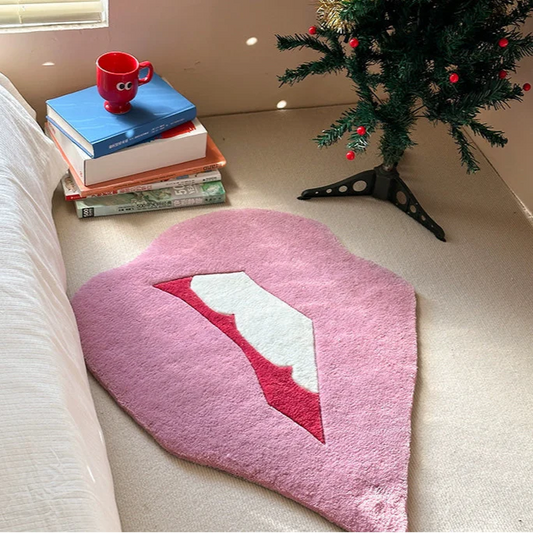 Funky Lip-Shaped Wall & Floor Mat