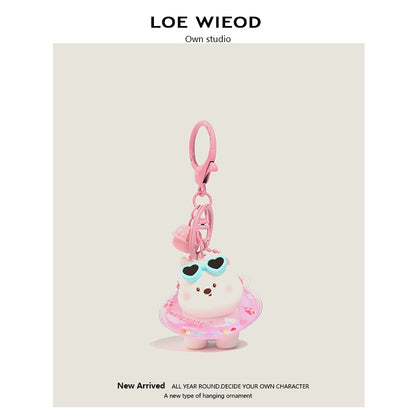 Float Ring Animal Plush Keychain