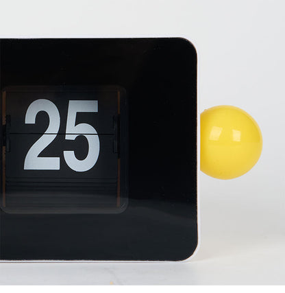 Retro Flip Clock with Ball Accents
