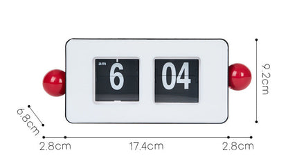 Retro Flip Clock with Ball Accents