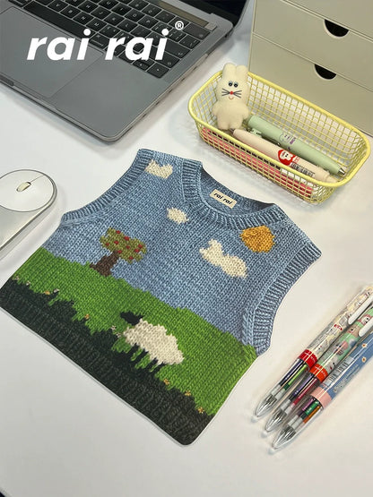 Cute Knit-Style Mouse Pad – Sweater Vest Design