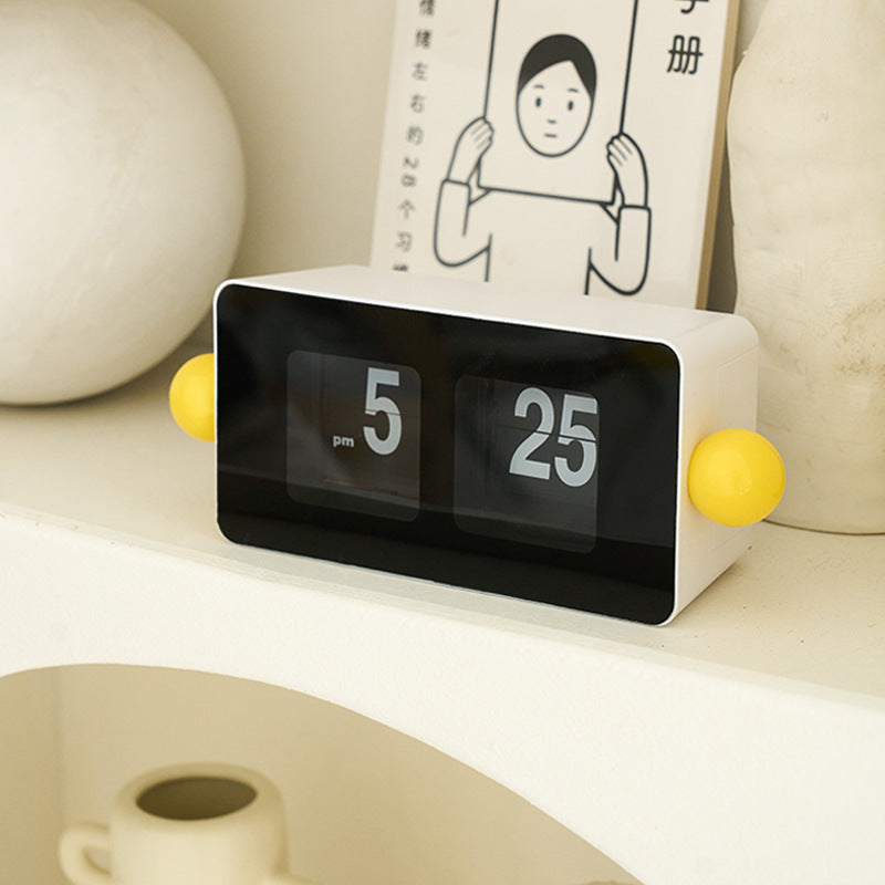 Retro Flip Clock with Ball Accents