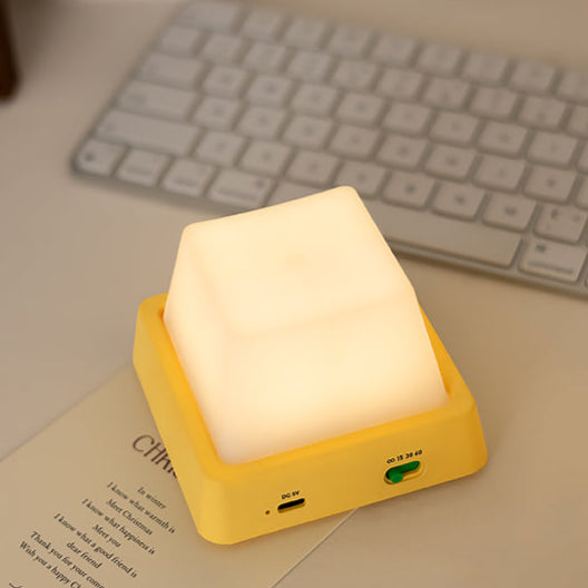 Mechanical Button Night Light – Dimmable LED Mood Lamp with Timer