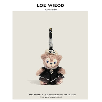Heart Sunglasses Bear Plush Keychain