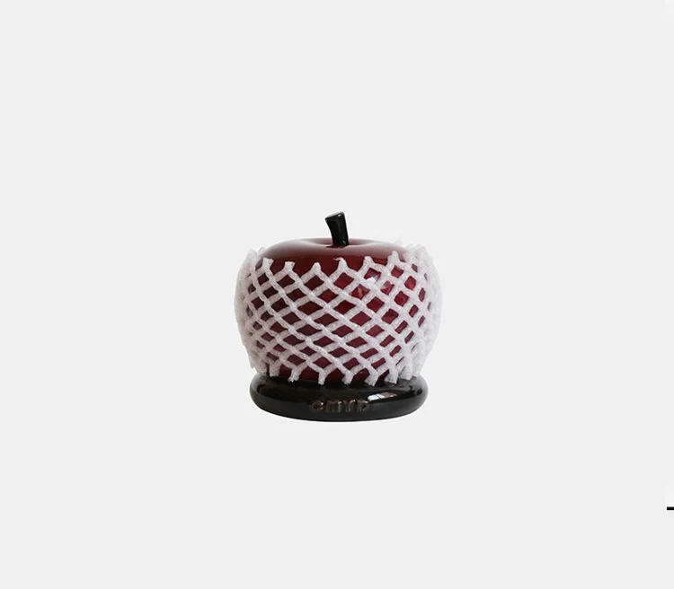 CMYD original design high-value apple toothpick jar ceramic dental floss cotton swab storage box decorative ornament gift