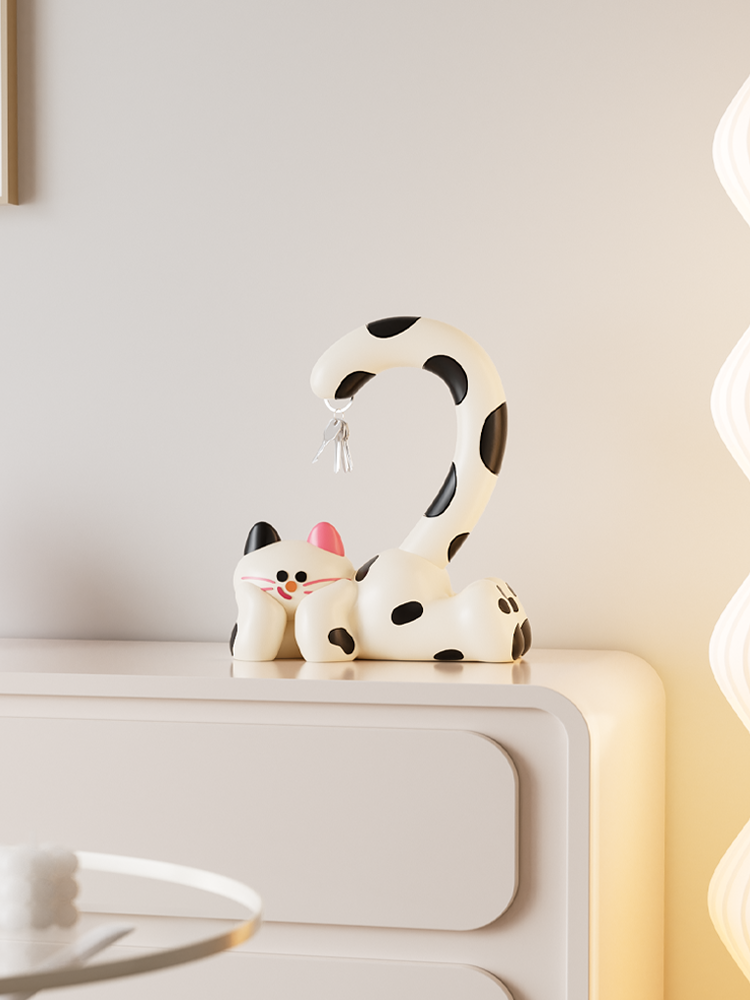 Cartoon cat, porch ornaments, magnetic keys, storage trays, home decorations, living room, housewarming gifts for friends