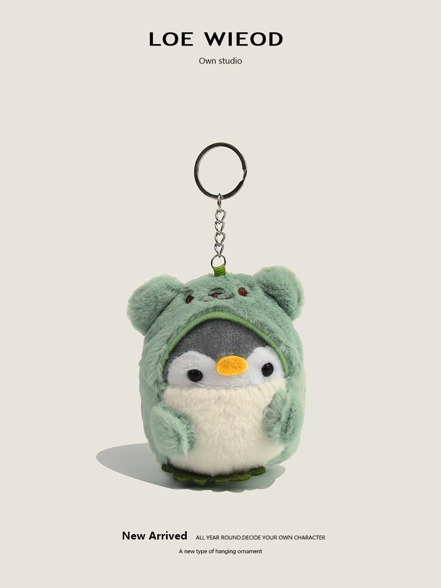 Bunny Hood Penguin Plush Keychain