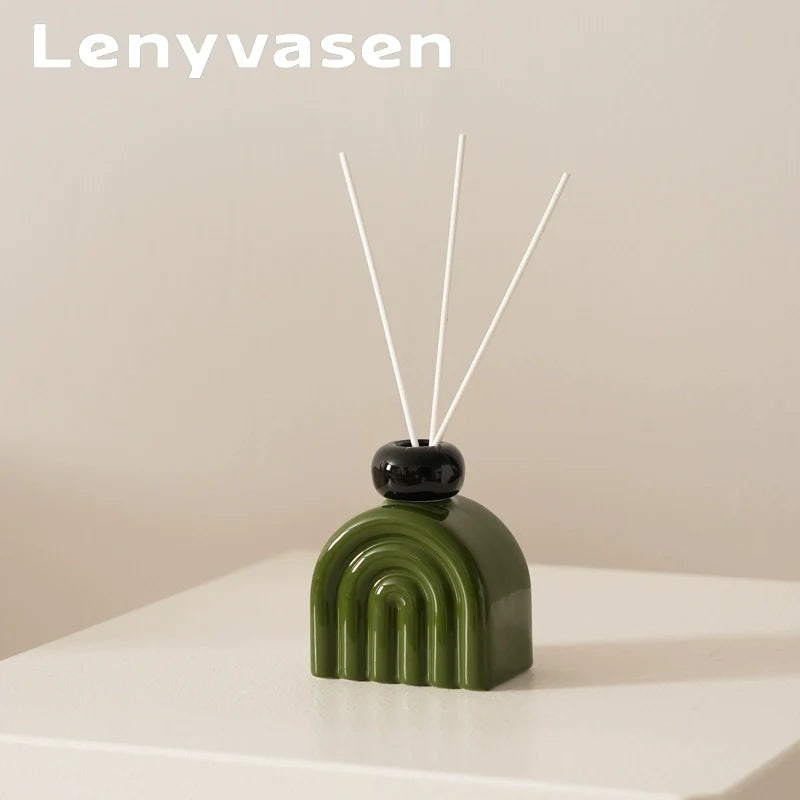 Matisse-Inspired Rainbow Ceramic Diffuser Bottle