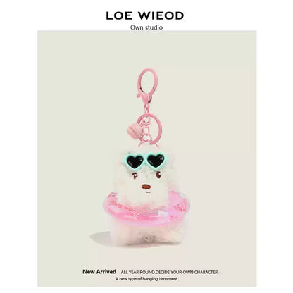 Float Ring Animal Plush Keychain