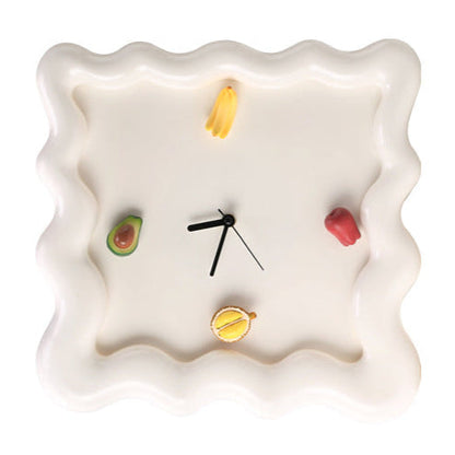 Fruit Accent Cream Wall Clock