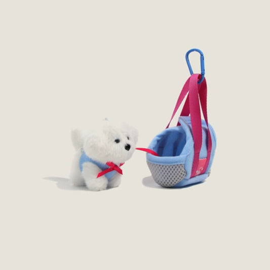 Mini Puppy Carrier Keychain Set