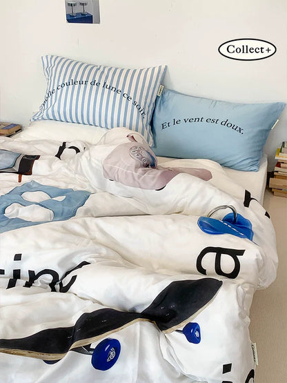 "New Home Diary" 4-Piece Bedding Set