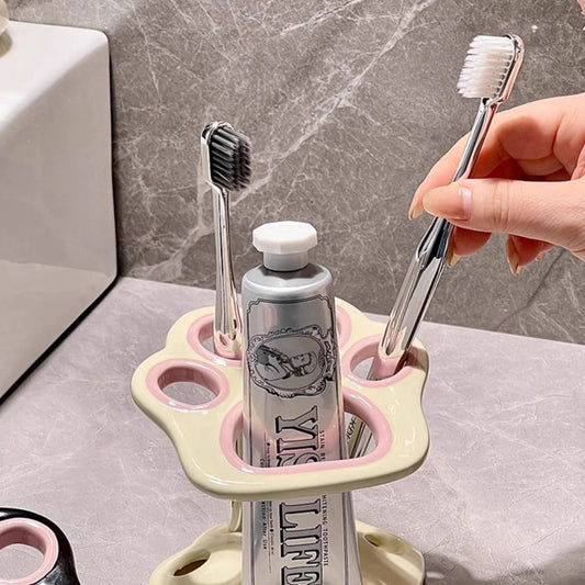 Cat Paw Ceramic Toothbrush Holder