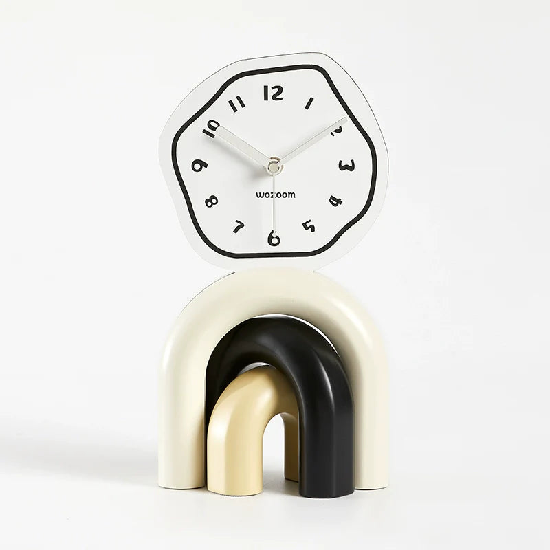 Geometric Arch Rainbow Table Clock